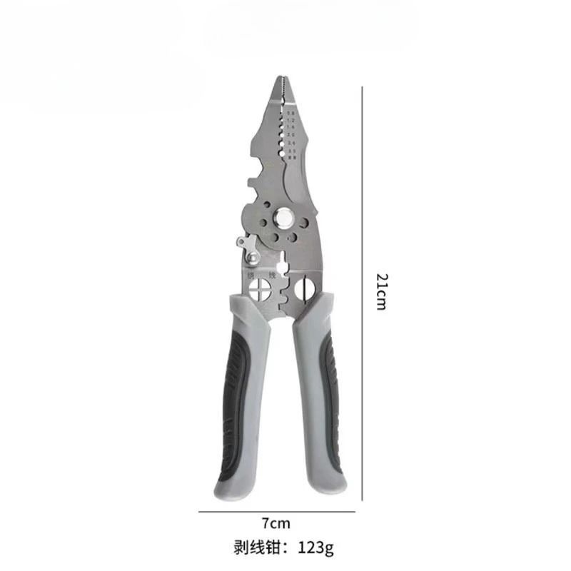 85 Inch Multifunction Wire Stripper Cutter And Crimper Pliers 6