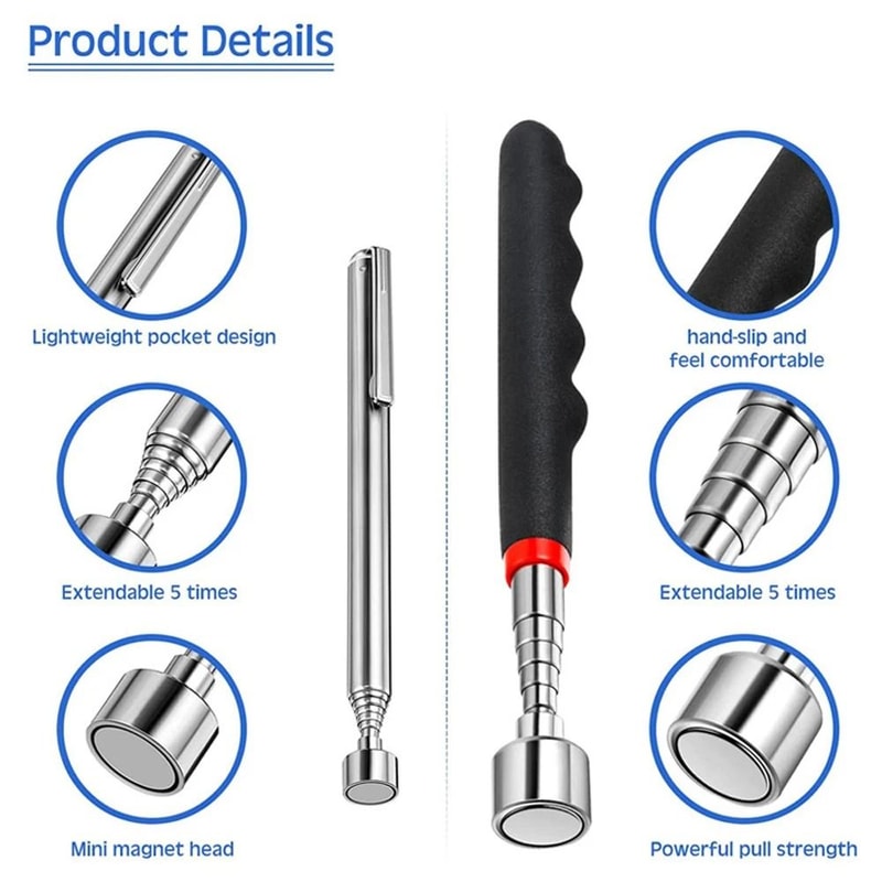 Extendable Magnetic Pickup Tool For Screws And Small Parts 3