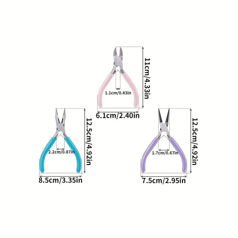 Jewelry Making Pliers Set 3 Piece Precision Tool Kit 4