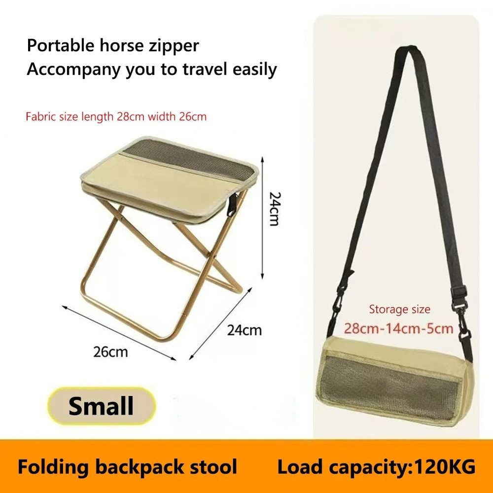 Portable Foldable Backpack Stool Outdoor Camping Seat 9