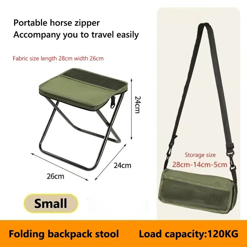 Portable Foldable Backpack Stool Outdoor Camping Seat 10
