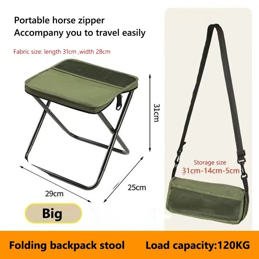 Portable Foldable Backpack Stool Outdoor Camping Seat 13