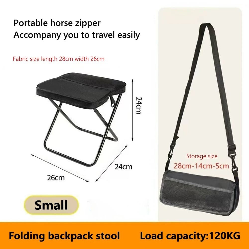 Portable Foldable Backpack Stool Outdoor Camping Seat 14