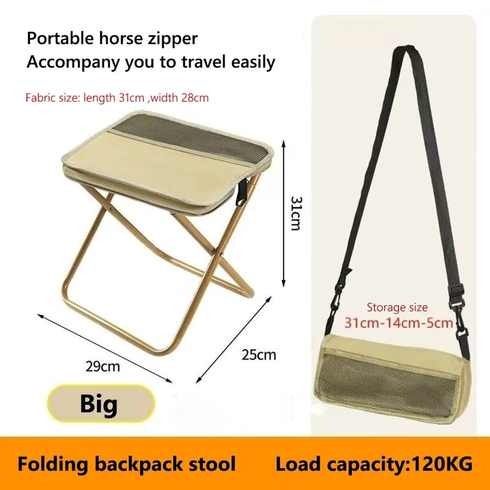 Portable Foldable Backpack Stool Outdoor Camping Seat 8