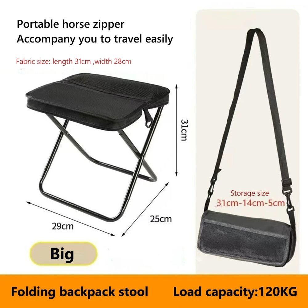 Portable Foldable Backpack Stool Outdoor Camping Seat 15