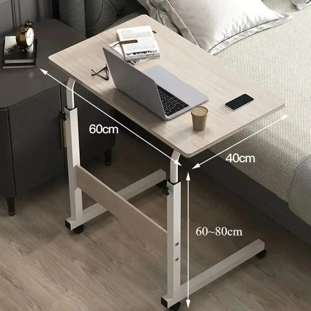 Movable Adjustable Bedside Computer Desk With Wheels 5