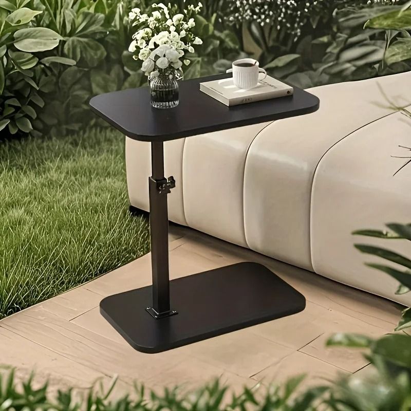 Adjustable Height Sofa Side Table With Wooden Top 3