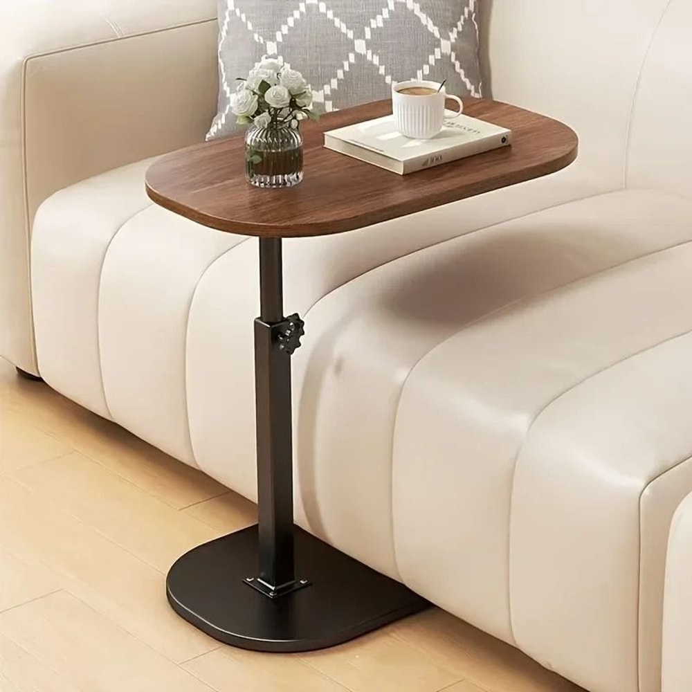 Adjustable Height Sofa Side Table With Wooden Top 8