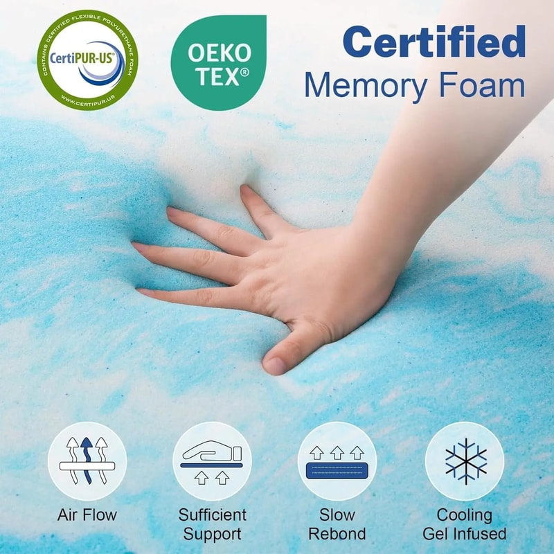 Cooling Gel Memory Foam Mattress With Green Tea Infusion 1