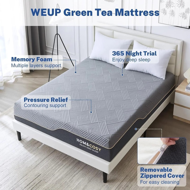 Cooling Gel Memory Foam Mattress With Green Tea Infusion 2