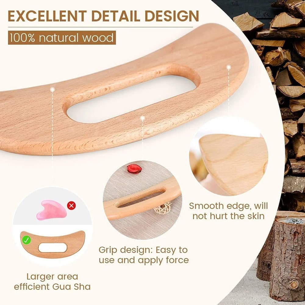 Wooden Body Gua Sha Massage Tool 5