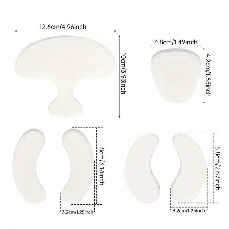 Reusable Silicone Anti Wrinkle Face And Neck Pads Set Of 6 3