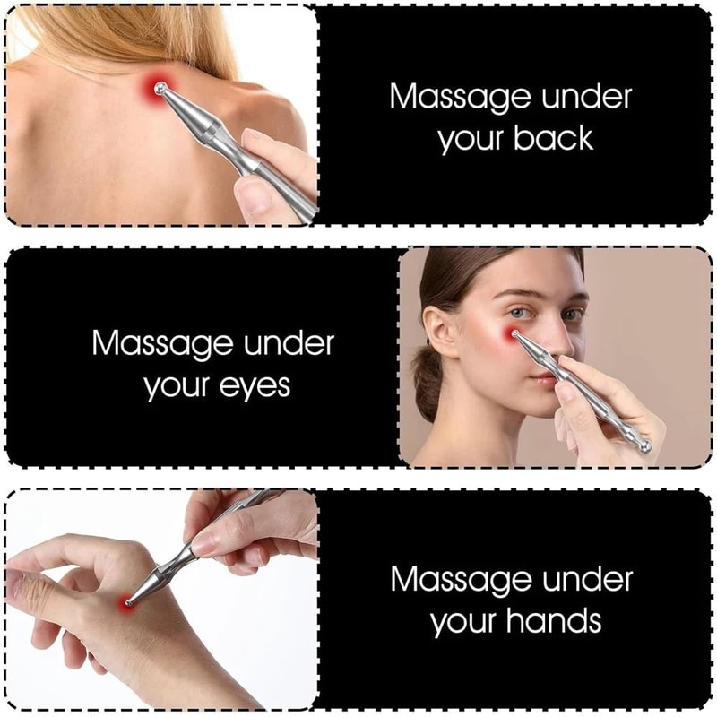 Stainless Steel Dual Head Acupressure Massage Bar 5