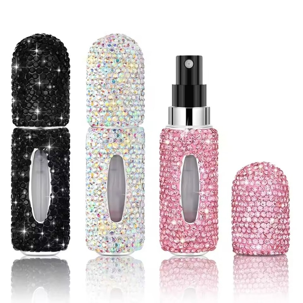 Rhinestone Travel Perfume Spray Bottle 0
