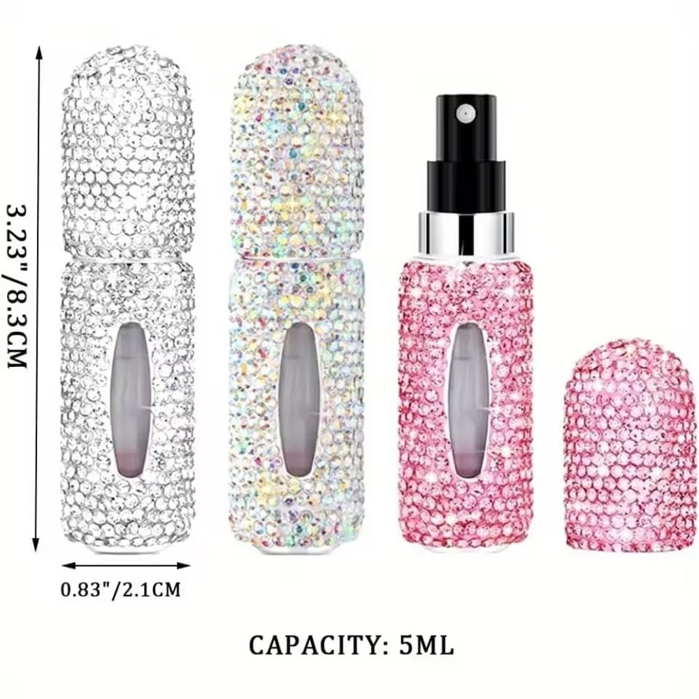 Rhinestone Travel Perfume Spray Bottle 4