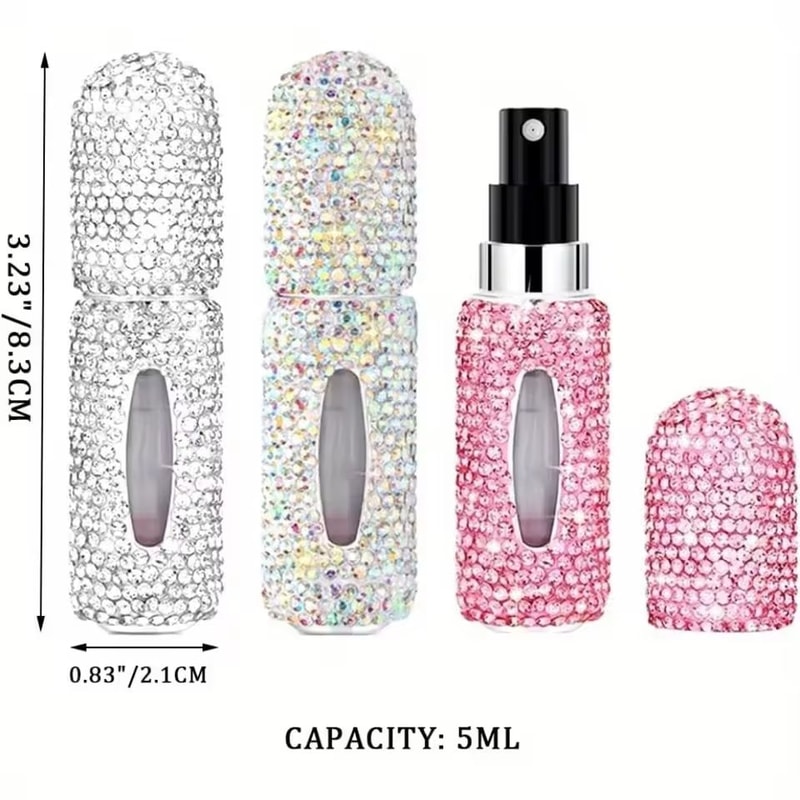 Rhinestone Travel Perfume Spray Bottle 4