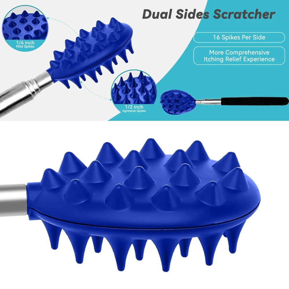 Extendable Back Scratcher With Dual Scratch And Massage Surfaces 4