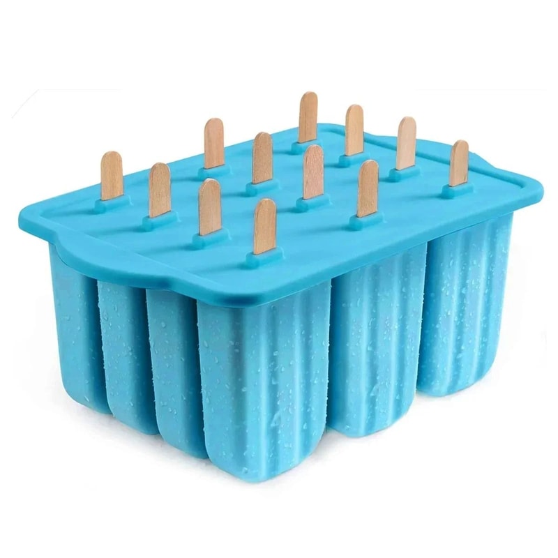 Reusable Silicone Popsicle Molds With Wooden Sticks 9