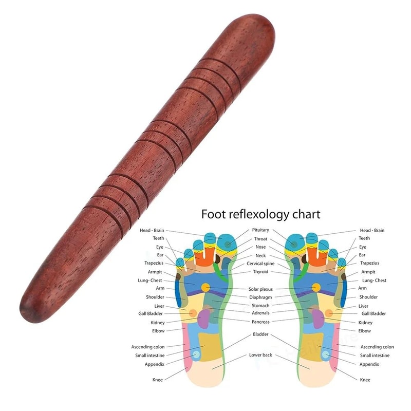 Wooden Foot Reflexology Massage Stick For Acupoint And Body Relaxation 1