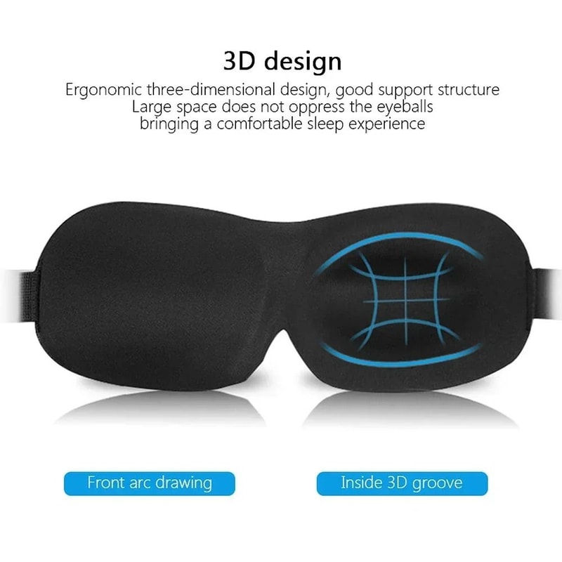 3D Contoured Sleep Eye Mask For Complete Light Blocking 2