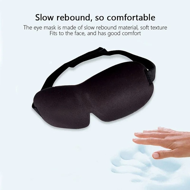 3D Contoured Sleep Eye Mask For Complete Light Blocking 3
