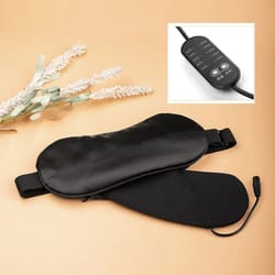 usb heated silk eye mask with adjustable temperature and timer