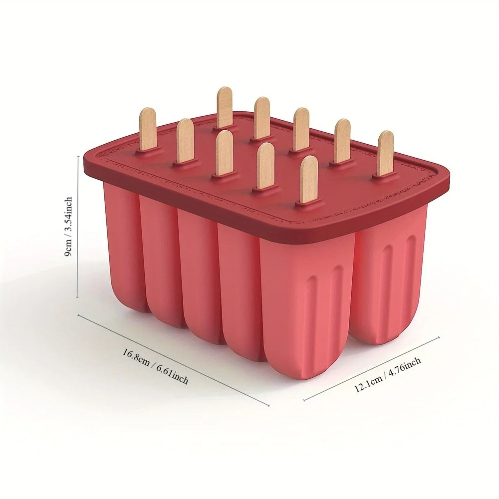 Silicone Popsicle Molds With 10 Large Ice Pop Cavities 3