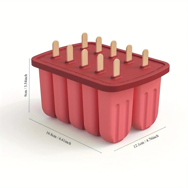 Silicone Popsicle Molds With 10 Large Ice Pop Cavities 3
