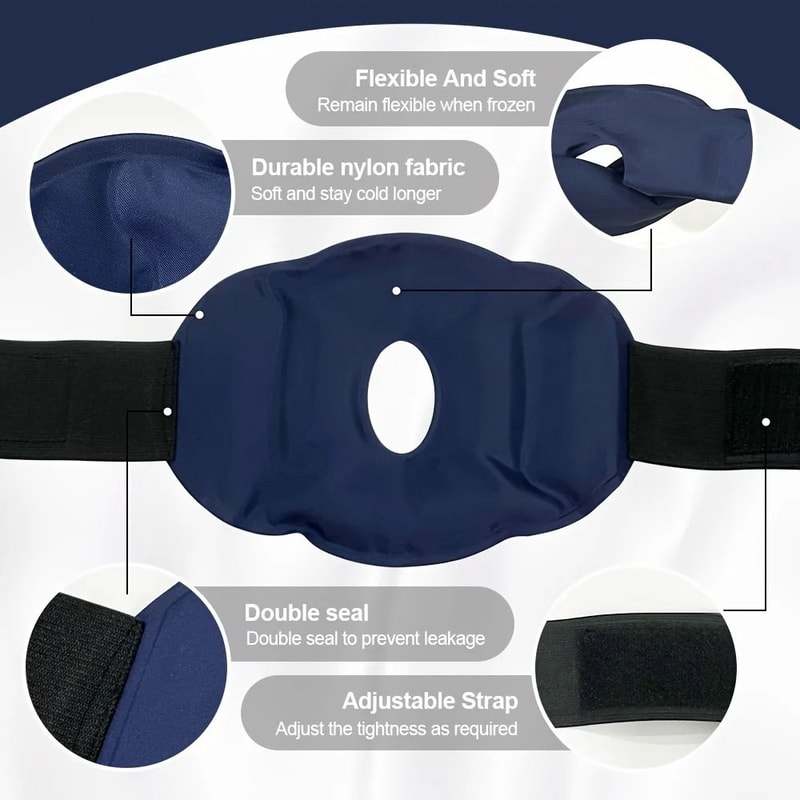 Reusable Knee Ice Pack Wrap Adjustable Cold Therapy Gel Pad 4