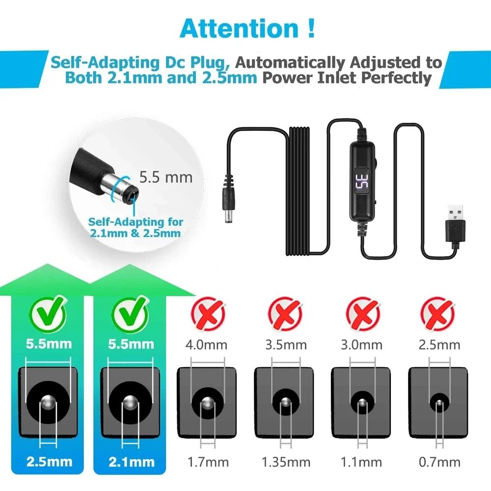LED Display USB Electric Nail Drill Power Cord With Speed Control 4