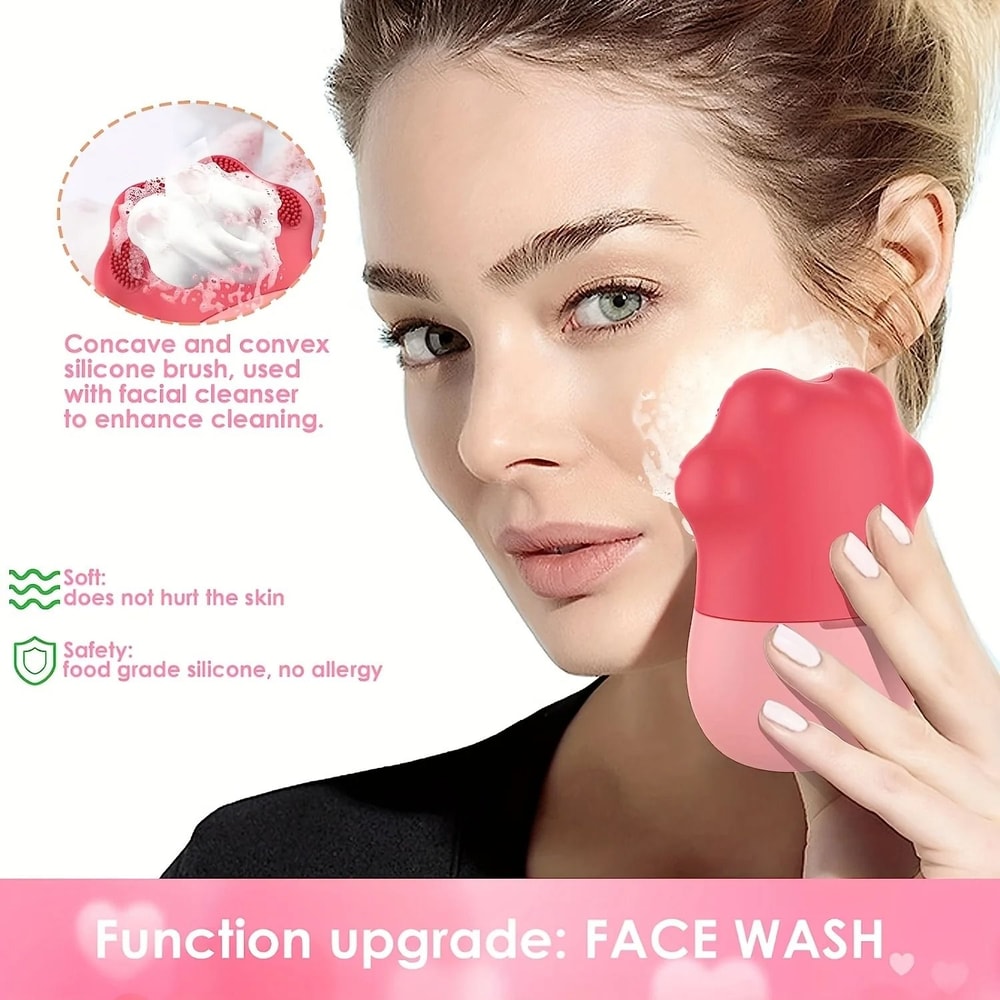 Ice Roller For Face With Silicone Brush Cleaning Pad 3