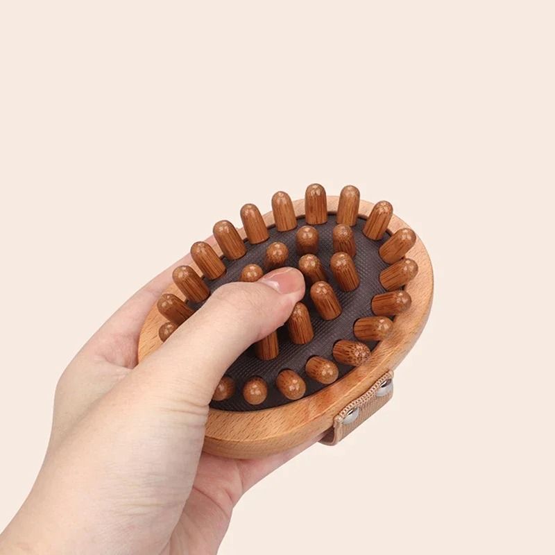 Wooden Air Cushion Body And Scalp Massage Brush 1