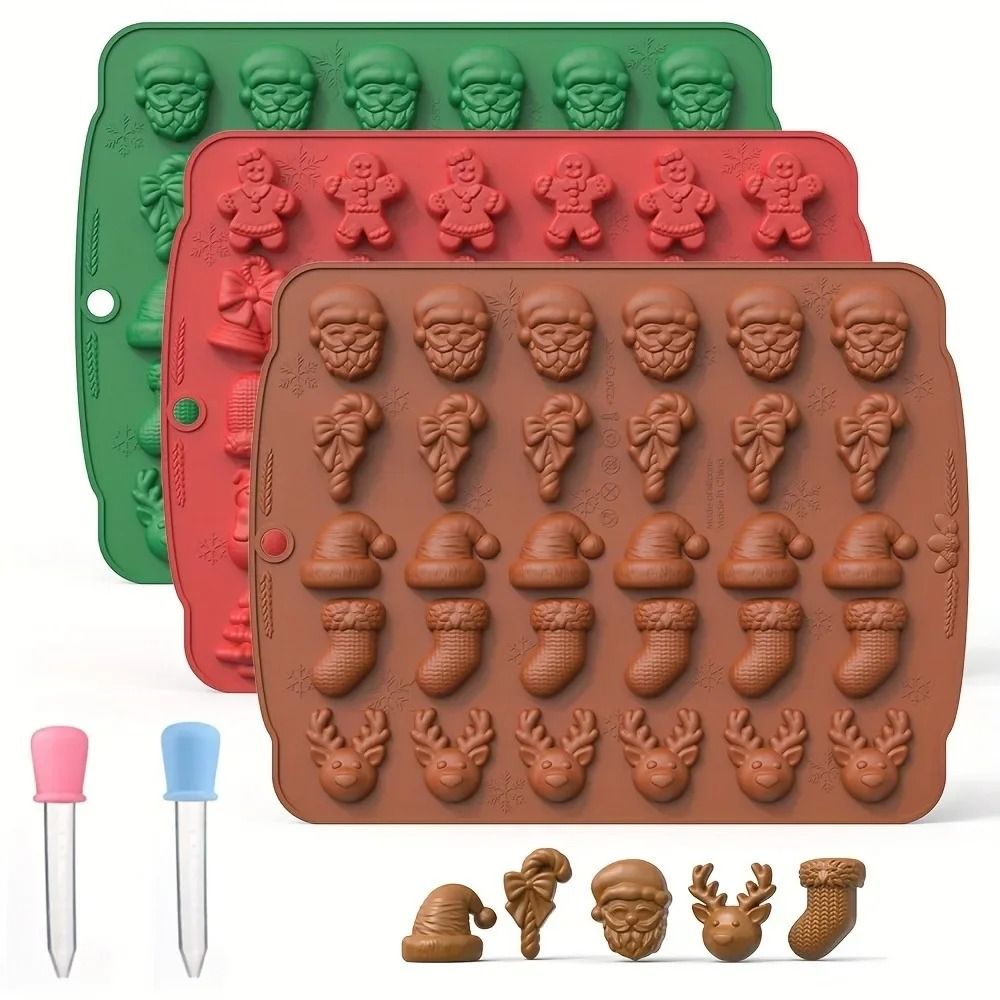 Christmas Silicone Chocolate Mold For Holiday Baking Treats 0