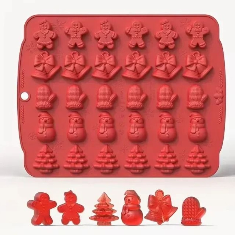 Christmas Silicone Chocolate Mold For Holiday Baking Treats 12