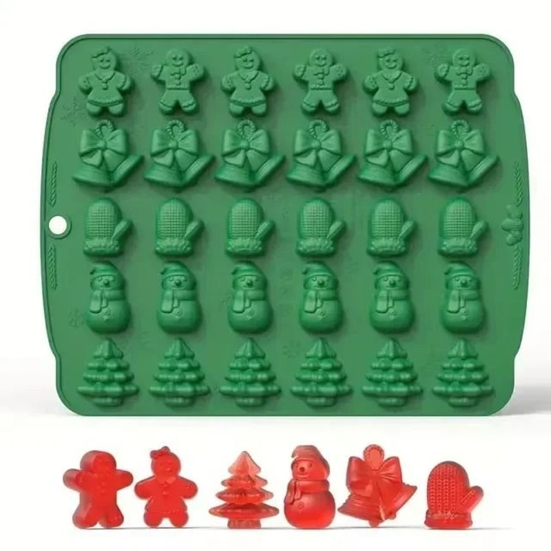 Christmas Silicone Chocolate Mold For Holiday Baking Treats 10