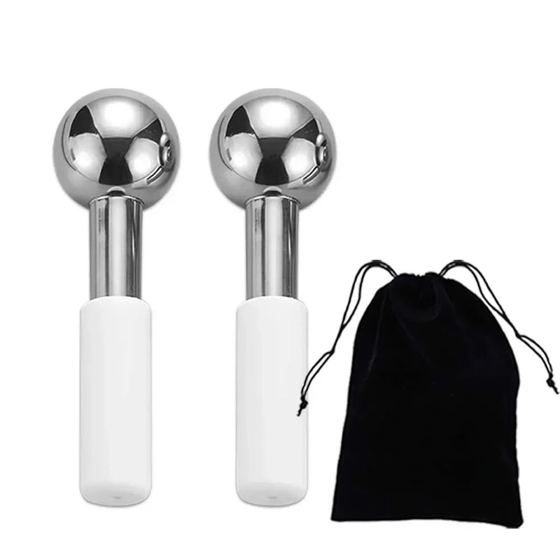Stainless Steel Ice Globes Facial Cooling Massage Tools 0