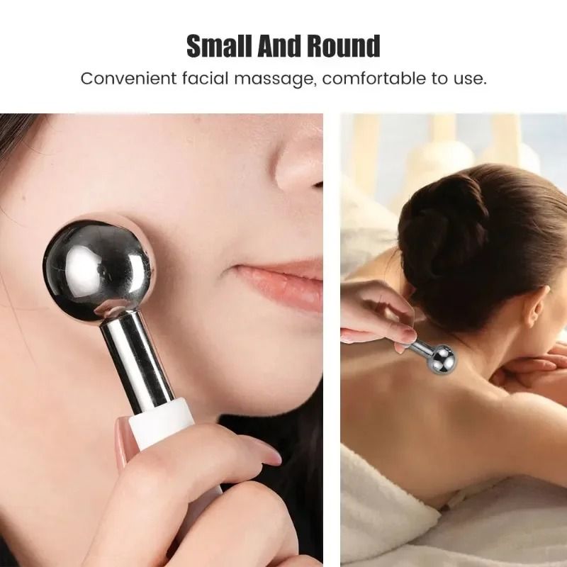 Stainless Steel Ice Globes Facial Cooling Massage Tools 5