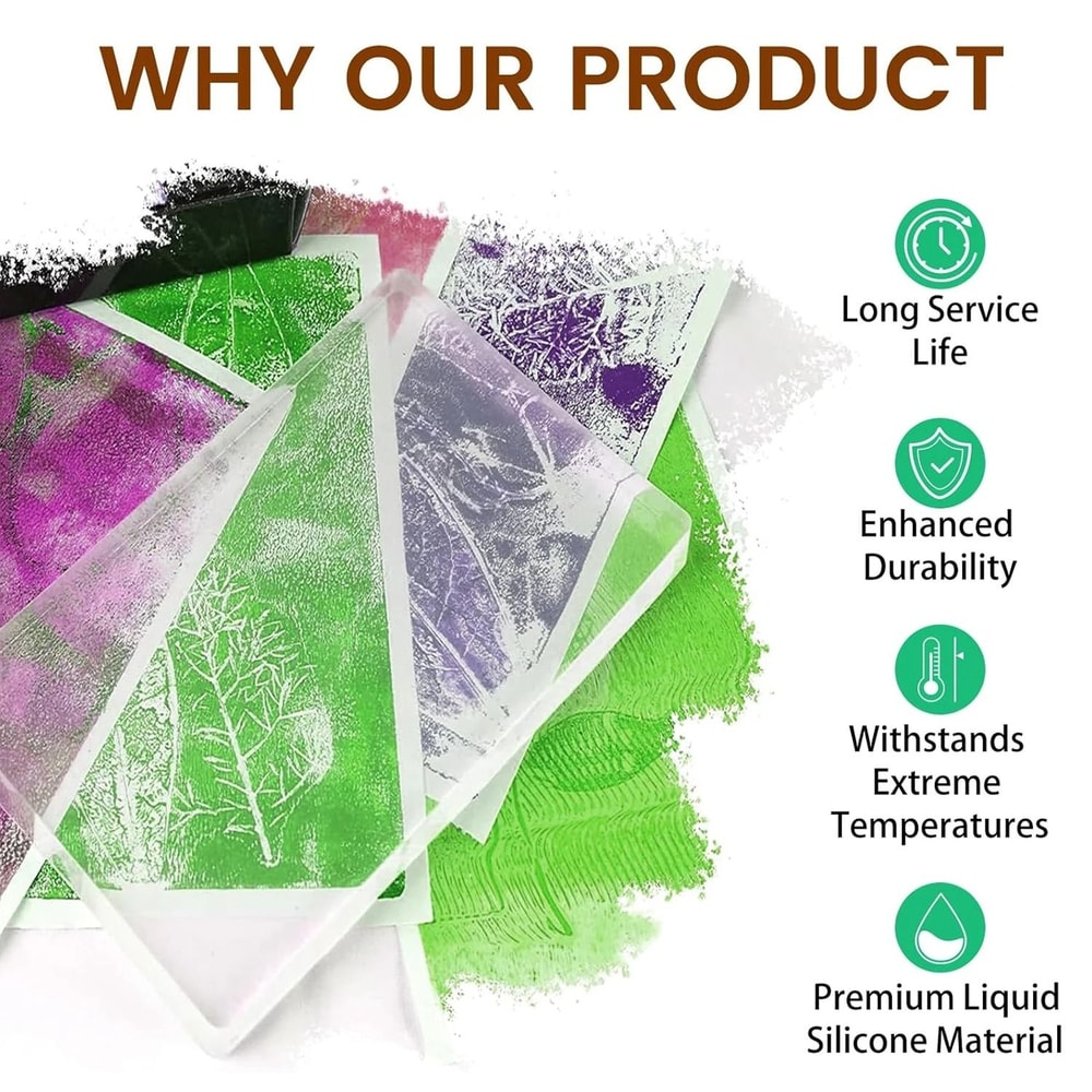 Reusable Gel Printing Plate For Monoprinting And Art Crafts 3