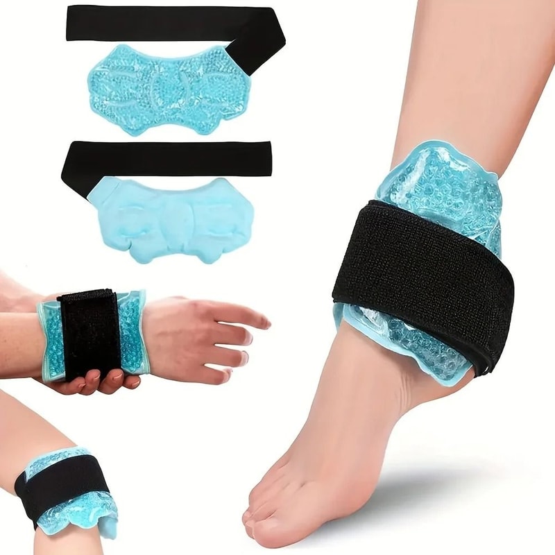Reusable Ankle Ice Pack Wrap With Gel Beads 1