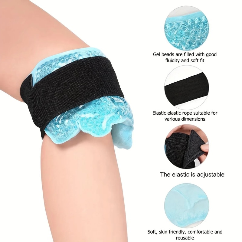 Reusable Ankle Ice Pack Wrap With Gel Beads 4