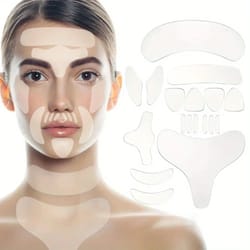 reusable silicone face patches for wrinkle prevention and skin smoothing