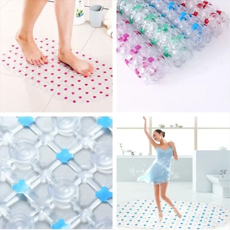 Non Slip Bathroom Bathtub Mat With Massage Suction Cups 3