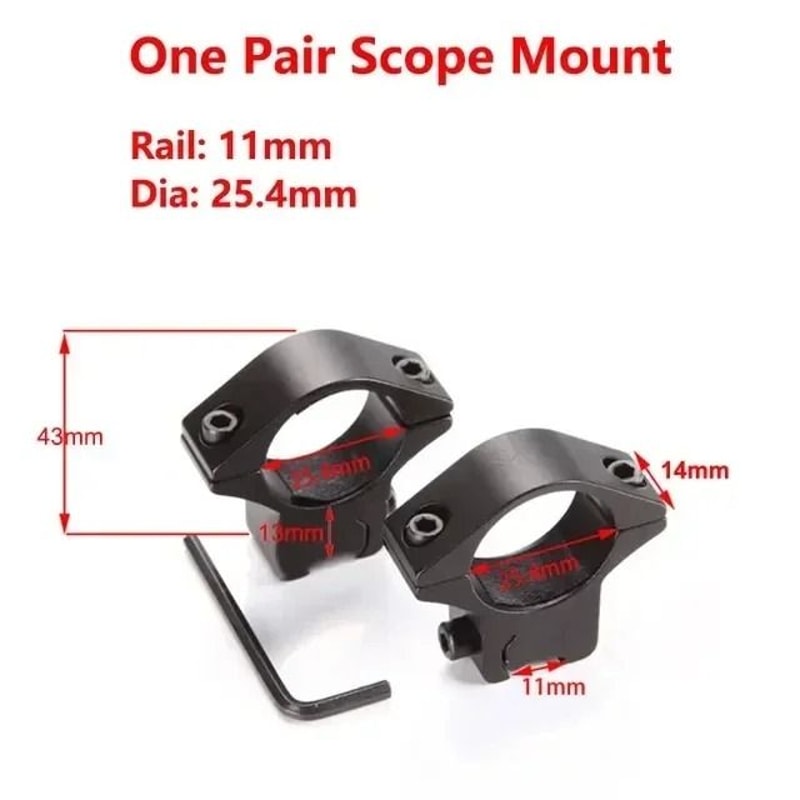 Aluminum Rifle Scope Mount Rings For 254mm And 30mm Tubes 6