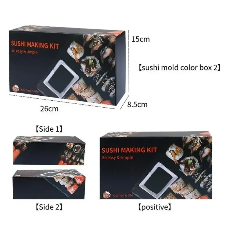 DIY Sushi Making Kit With Rice Ball And Roll Molds 3