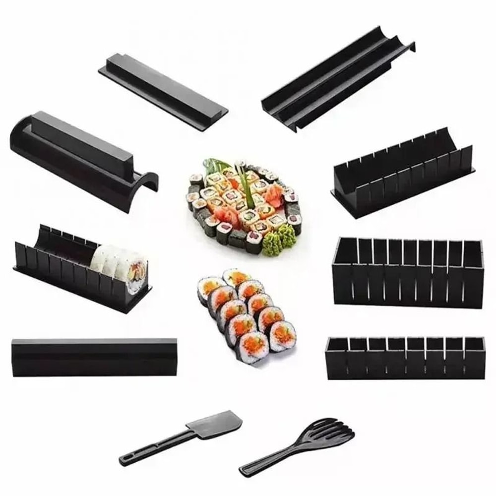 DIY Sushi Making Kit With Rice Ball And Roll Molds 4
