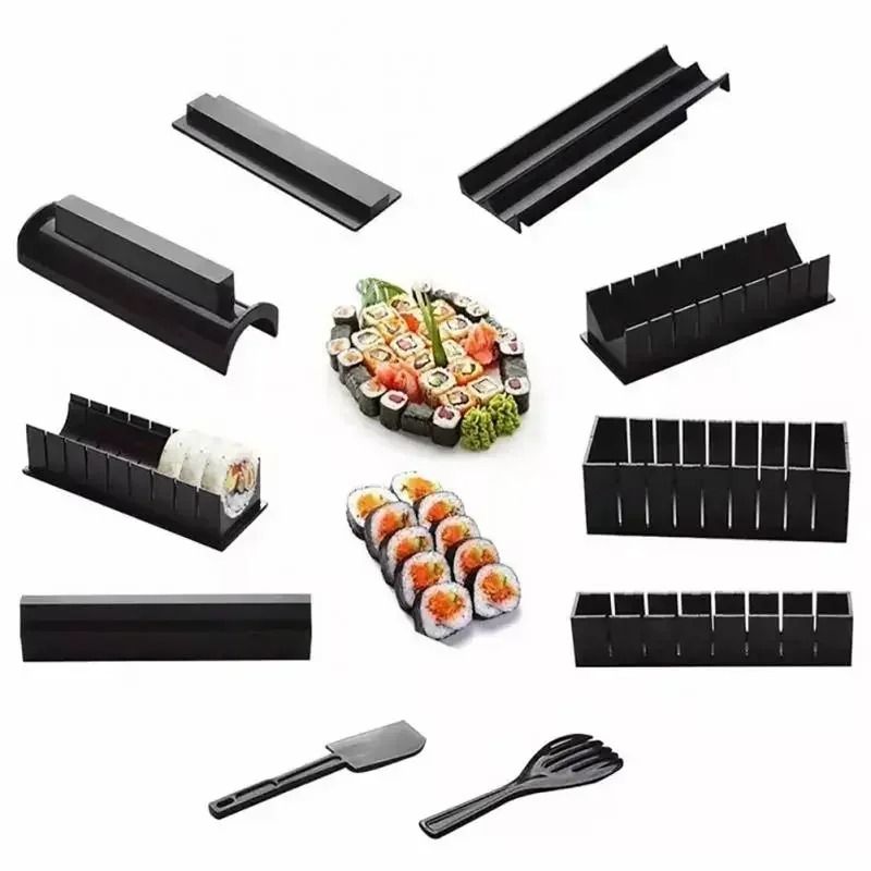 DIY Sushi Making Kit With Rice Ball And Roll Molds 4