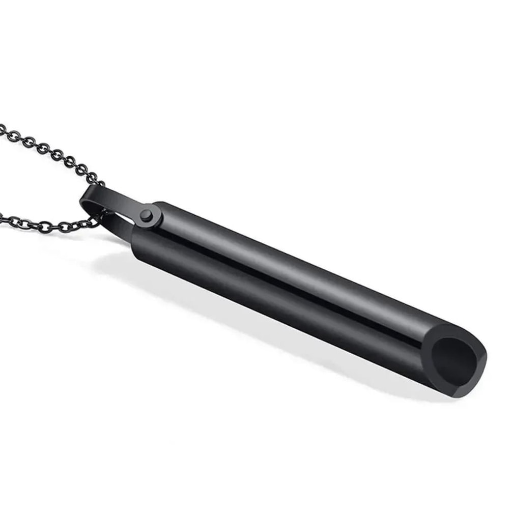 Stainless Steel Mindfulness Whistle Necklace For Stress Relief 4