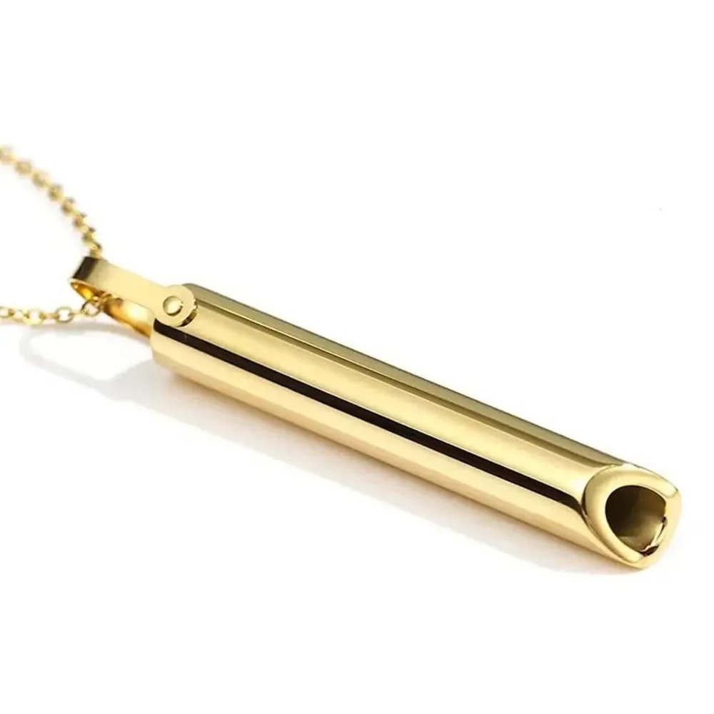 Stainless Steel Mindfulness Whistle Necklace For Stress Relief 5