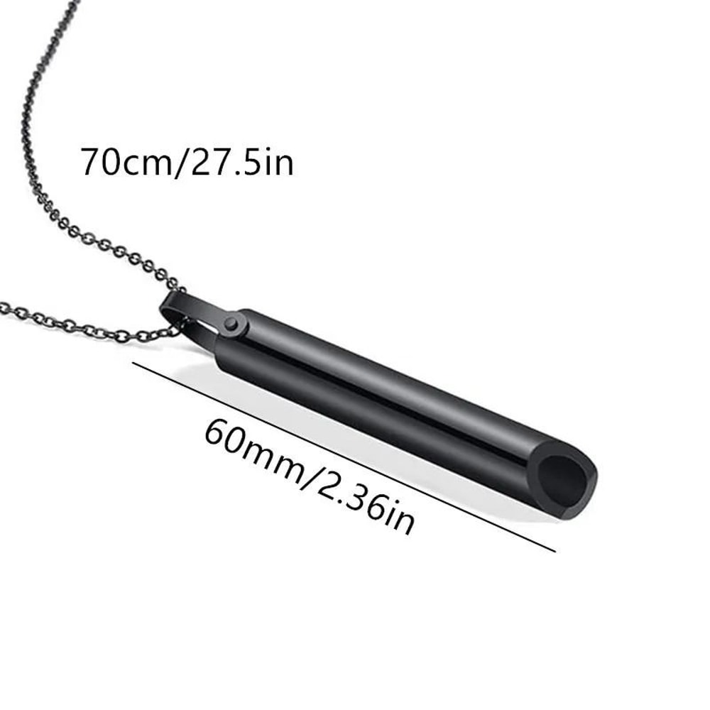 Stainless Steel Mindfulness Whistle Necklace For Stress Relief 7