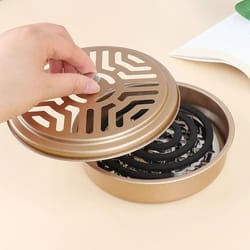 stainless steel mosquito coil holder with protective cover